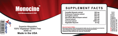Monocine-Mononucleosis and anti Epstein-Barr /drops (1 Bottle,30 ml)