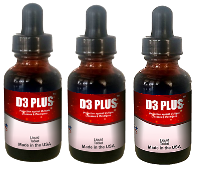 1077-Vitamin D3+ MK-7 Economy Pack (3X60 ml bottle)
