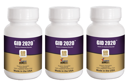 GID 2020-Gastrointestinal Disorder- Helps Bloating, Heartburn/GERD (3X 60ct)